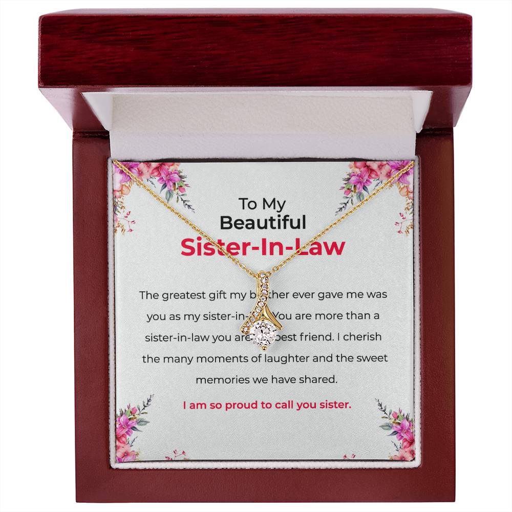 To My Beautiful Sister-in-law Necklace | Eternal Beauty Necklace | Sister-in-Law Gift