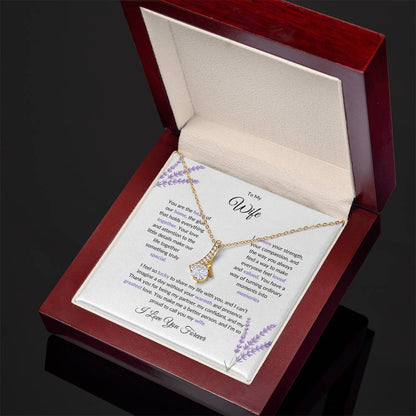 To My Wife, The Heart of Our Home | Graceful Alluring Beauty Necklace Gift for Wife