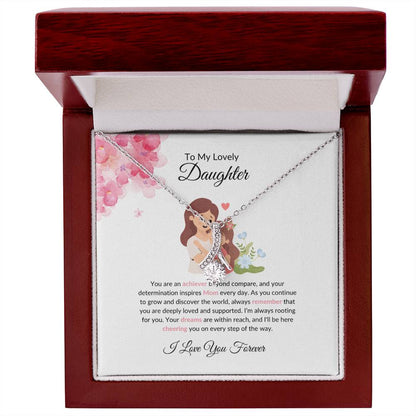 To My Beautiful & Lovely Daughter - Beauty Necklace | A Charming Gift to Celebrate Daughter