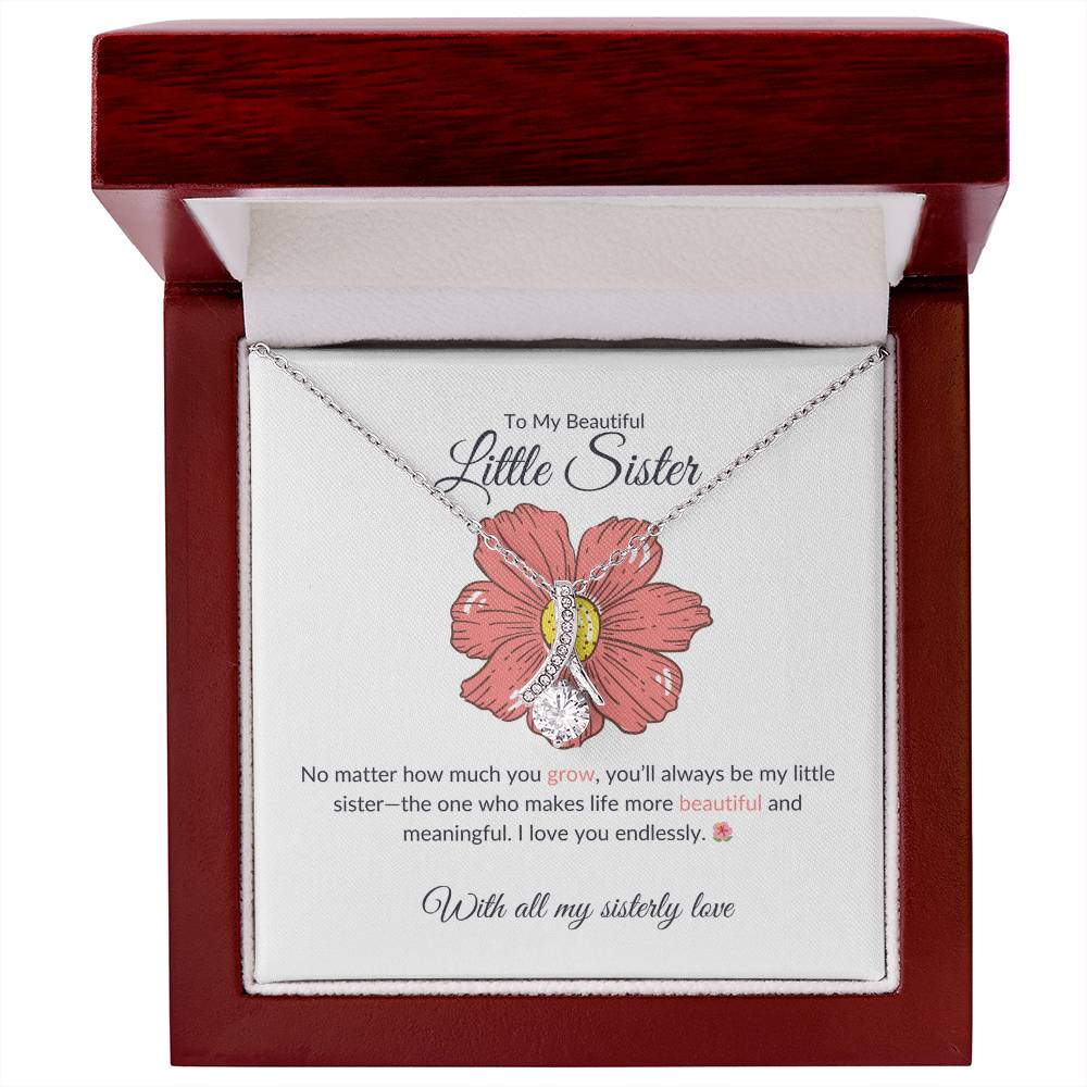 To My Gorgeous Little Sister – Alluring Beauty Necklace | A Charming Gift  For Little Sister