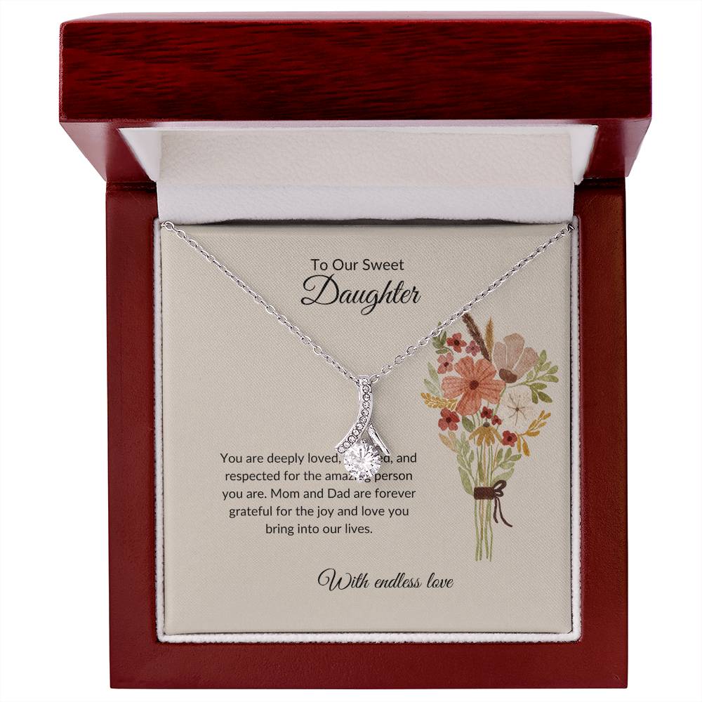 To My Sweet Daughter - Beauty Necklace | A Stunning Gift to Celebrate  Daughter