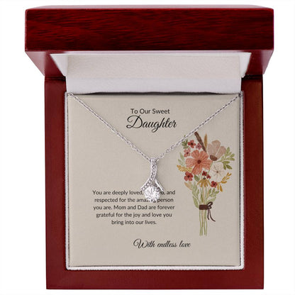 To My Sweet Daughter - Beauty Necklace | A Stunning Gift to Celebrate  Daughter