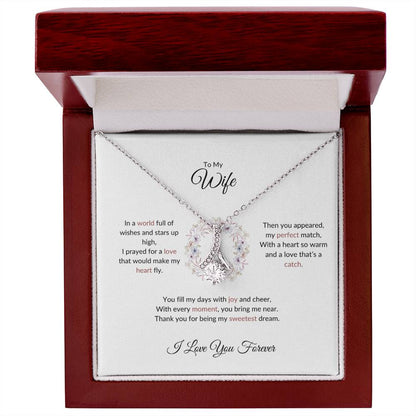 To My Wife, The Woman I Prayed For | Alluring Beauty Necklace Gift for Wife