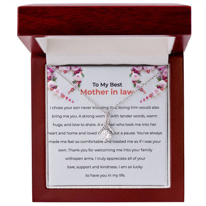 To The Best Mother-in-law, Alluring Beauty Necklace | Mother-in-law Gift