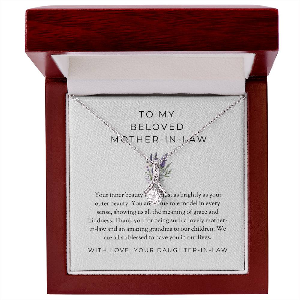 To My Beloved Mother-in-law, Alluring Beauty Necklace | Mother-in-law Gift