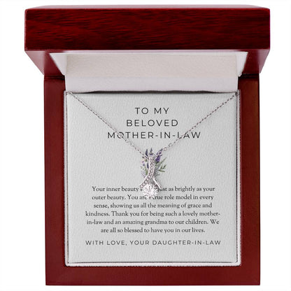 To My Beloved Mother-in-law, Alluring Beauty Necklace | Mother-in-law Gift