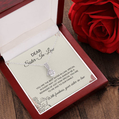 To My Dear Sister-in-law Necklace | Eternal Beauty Necklace | Sister-in-Law Gift