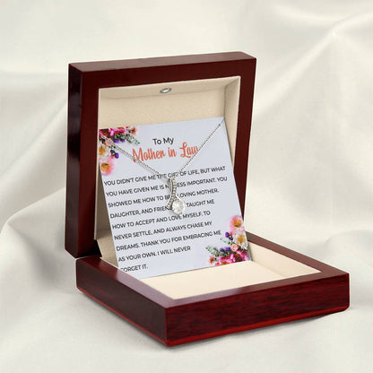 To My Cherished Mother-in-law, Alluring Beauty Necklace | Mother-in-law Gift
