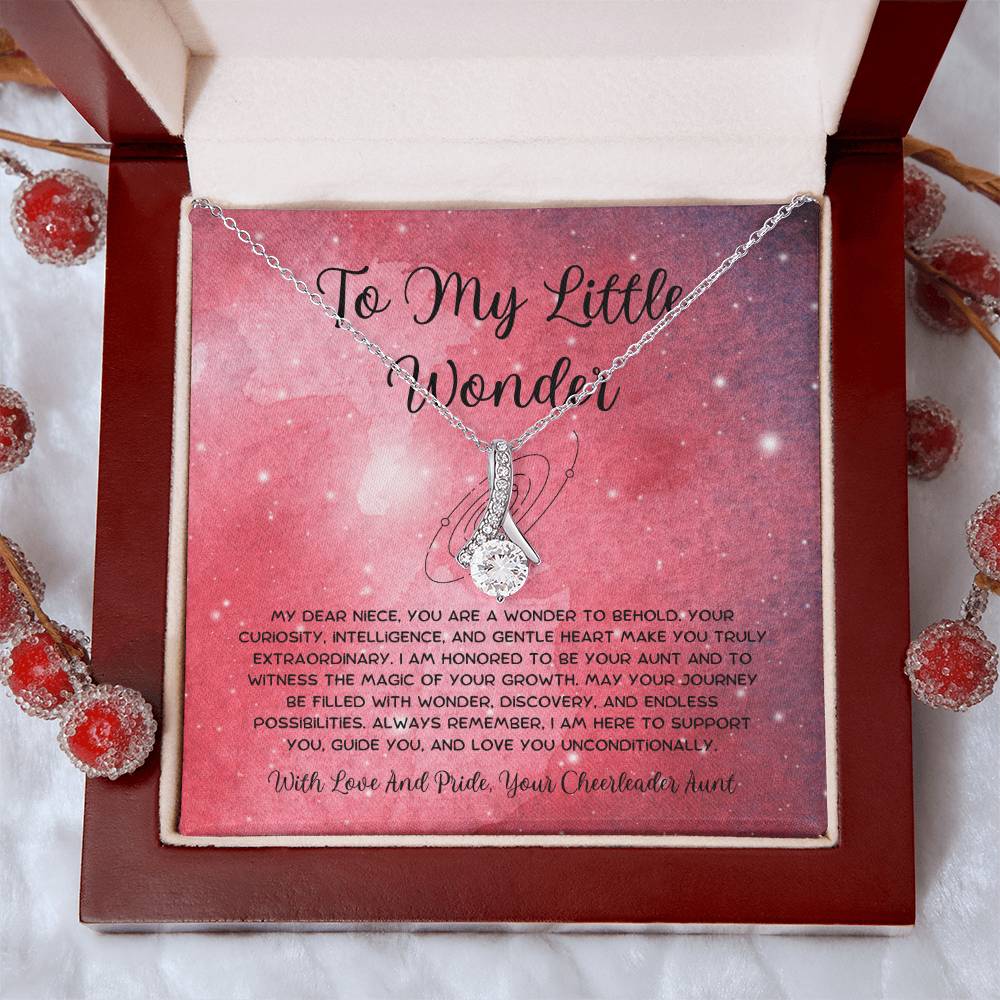 To My Little Wonder - From Aunt to Niece Alluring Beauty Necklace - SOUVMOUR