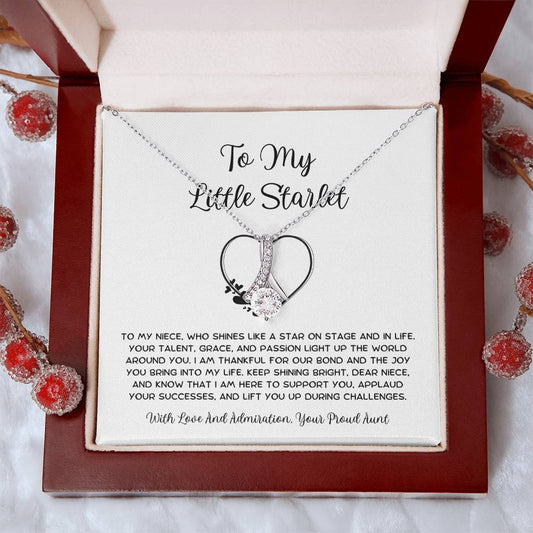 To My Little Starlet - From Aunt to Niece Alluring Beauty Necklace - SOUVMOUR