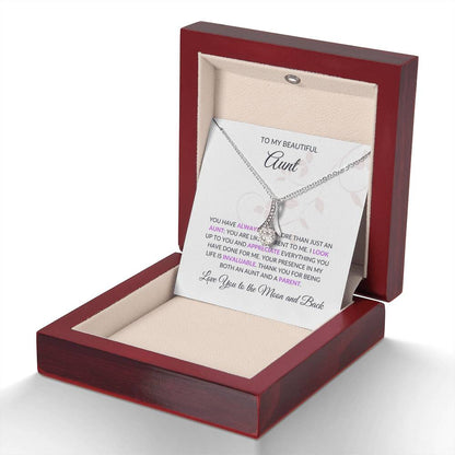 To My Beautiful Aunt Necklace – Elegant Beauty Necklace | Showcasing Love and Gratitude in Yellow & White Gold - SOUVMOUR