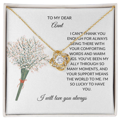 To My Dear Aunt Necklace  Lovely Necklace With Message Card For Aunt - SOUVMOUR