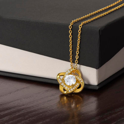 To My Little Wonder - From Aunt to Niece Love Knot Necklace - SOUVMOUR