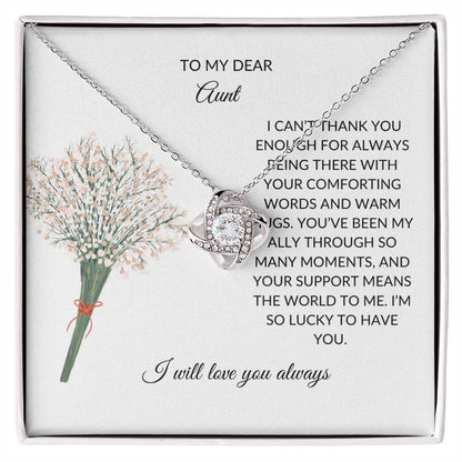 To My Dear Aunt Necklace  Lovely Necklace With Message Card For Aunt - SOUVMOUR