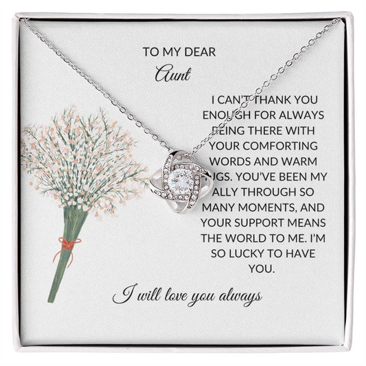 To My Dear Aunt Necklace  Lovely Necklace With Message Card For Aunt - SOUVMOUR