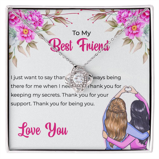 Friendship Gift | To My Lifetime Best Friend - Love Knot Necklace