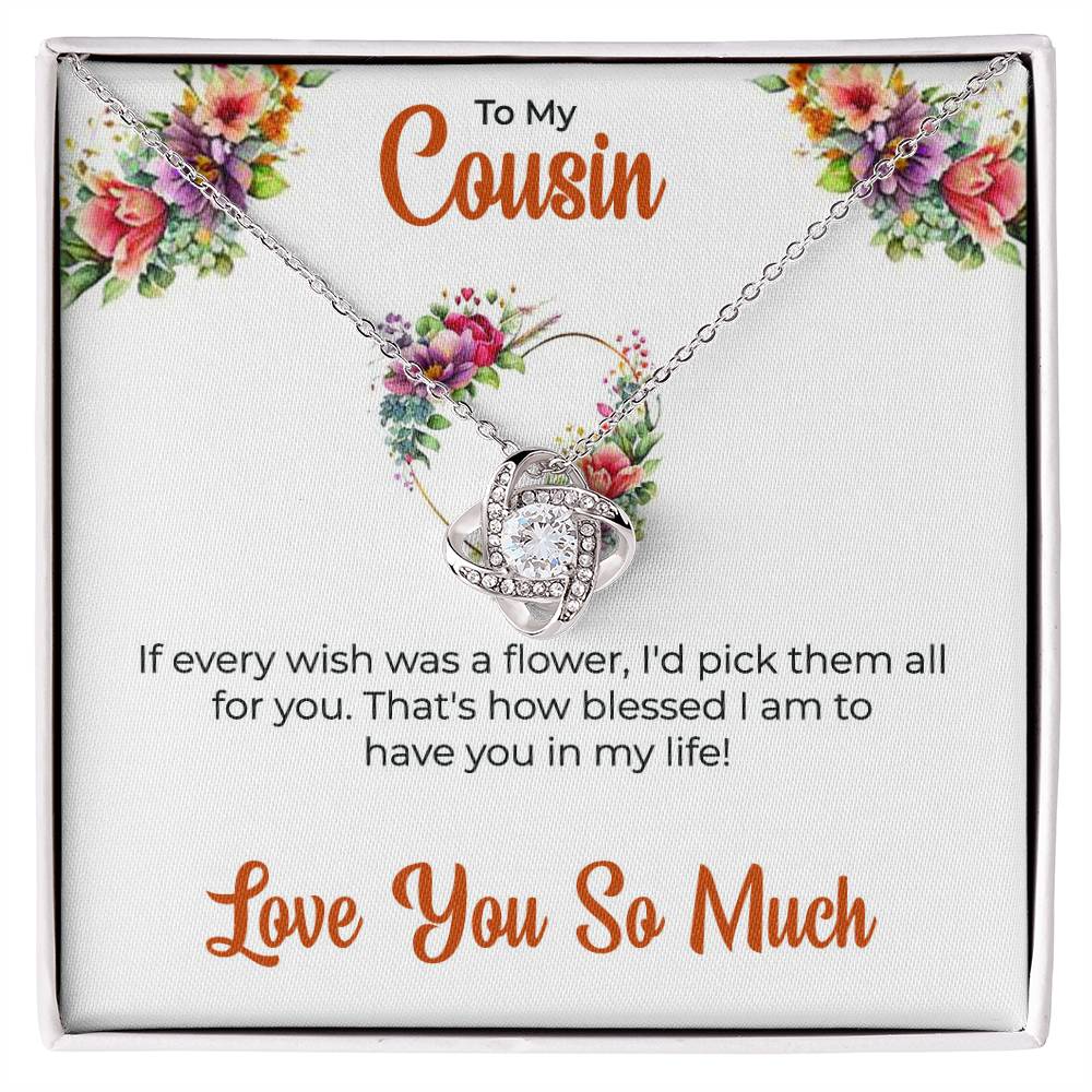 Cousin Necklace | To My Cousin My Best Friend - Love Knot Necklace | Cousin Friendship Necklace