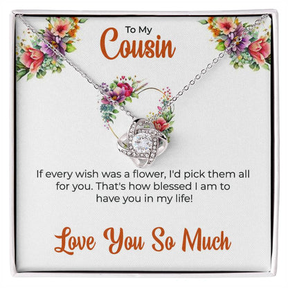 Cousin Necklace | To My Cousin My Best Friend - Love Knot Necklace | Cousin Friendship Necklace
