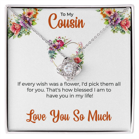 Cousin Necklace | To My Cousin My Best Friend - Love Knot Necklace | Cousin Friendship Necklace