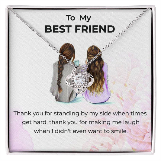 Friendship  Necklace Gift | To My Bestie Thank You - Love Knot Necklace