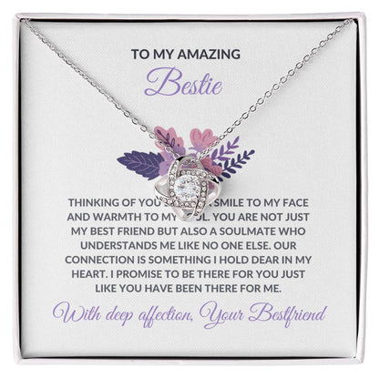 Friendship Necklace Gift | To My Amazing Best Friend - Love Knot Necklace
