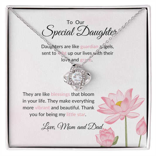 To My Special Daughter - Love Knot Necklace  |  Heartfelt Gift for Daughter