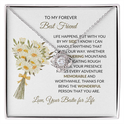 Friendship Necklace Gift | To My Forever Best Friend - Love Knot Necklace