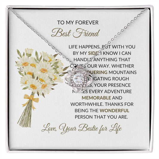 Friendship Necklace Gift | To My Forever Best Friend - Love Knot Necklace