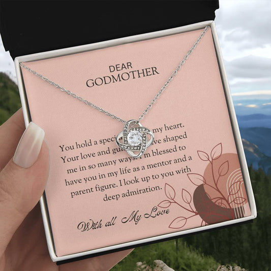 Special Gift for My Godmother, Love Knot Necklace (Yellow & White Gold Variants) | Godmother Necklace (Necklace Only)