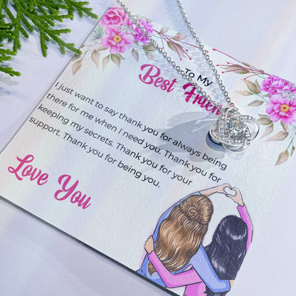Friendship Gift | To My Lifetime Best Friend - Love Knot Necklace