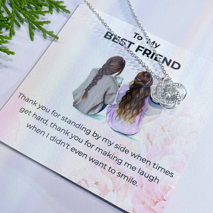 Friendship  Necklace Gift | To My Bestie Thank You - Love Knot Necklace
