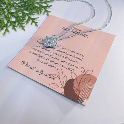 Special Gift for My Godmother, Love Knot Necklace (Yellow & White Gold Variants) | Godmother Necklace (Necklace Only)