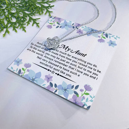 To My Beautiful Aunt Necklace – Elegant Love Knot Jewelry | A Perfect Gift For Expressing Love and Gratitude - SOUVMOUR