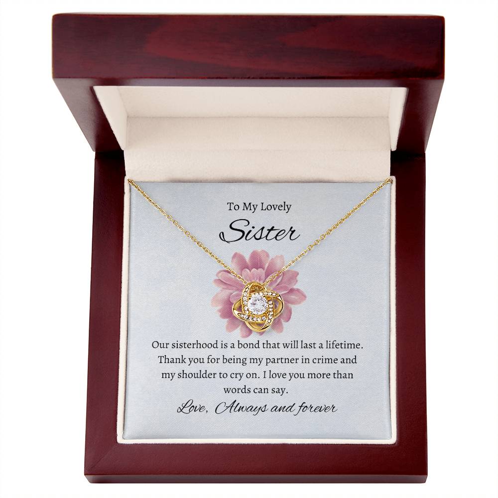 To My Beautiful Sister – Love Knot Necklace | Meaningful Gift For Sister