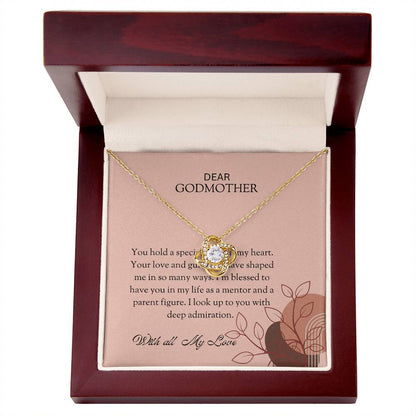 Special Gift for My Godmother, Love Knot Necklace (Yellow & White Gold Variants) | Godmother Necklace (Necklace Only)