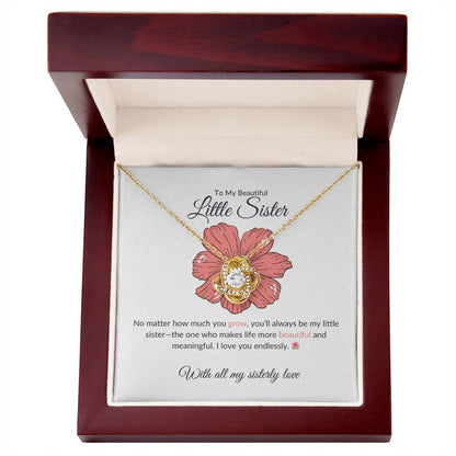 To My Gorgeous Little Sister – Love Knot Necklace | A Charming Necklace Gift For Little Sister
