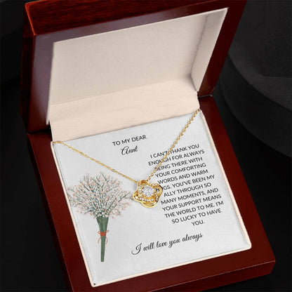 To My Dear Aunt Necklace  Lovely Necklace With Message Card For Aunt - SOUVMOUR