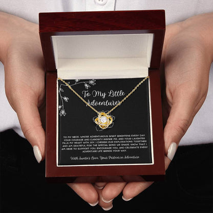 To My Little Adventurer - From Aunt to Niece Love Knot Necklace - SOUVMOUR