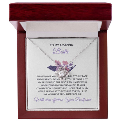 Friendship Necklace Gift | To My Amazing Best Friend - Love Knot Necklace