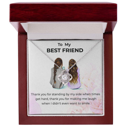 Friendship  Necklace Gift | To My Bestie Thank You - Love Knot Necklace