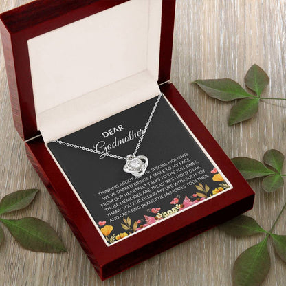 For My Dear Godmother, Love Knot Necklace (Yellow & White Gold Variants) | Godmother Necklace (Necklace Only)