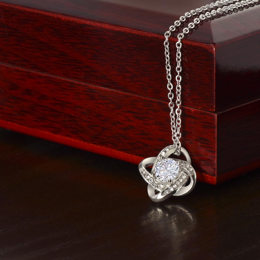 To My Little Wonder - From Aunt to Niece Love Knot Necklace - SOUVMOUR