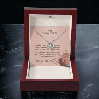 Special Gift for My Godmother, Love Knot Necklace (Yellow & White Gold Variants) | Godmother Necklace (Necklace Only)