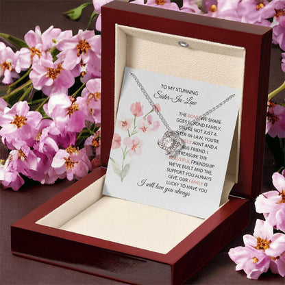To My Stunning Sister-in-law Necklace | Love Knot Necklace | Sister-in-Law Gift
