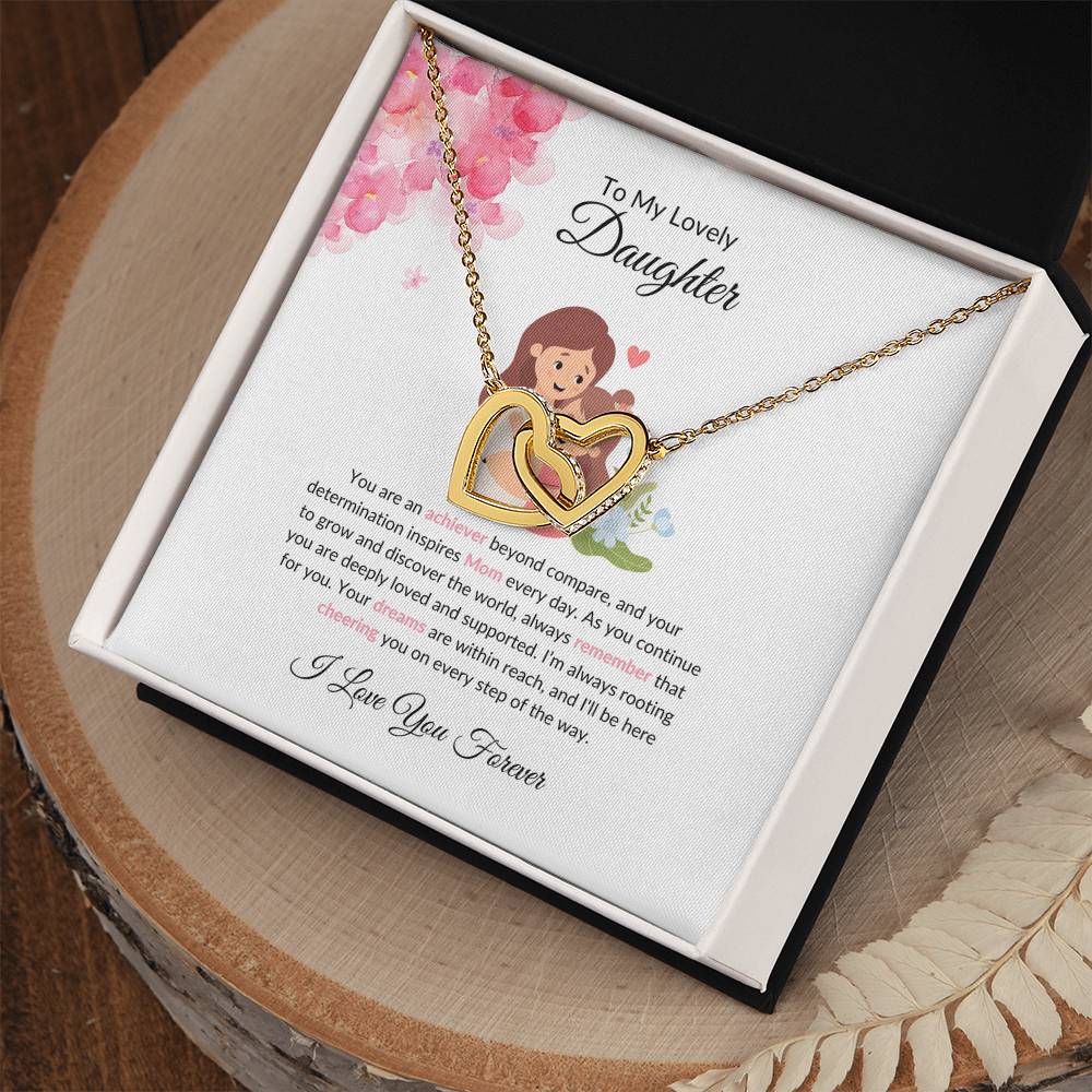 To My Beautiful & Lovely Daughter - Hearts Necklace | Endless Love Symbol
