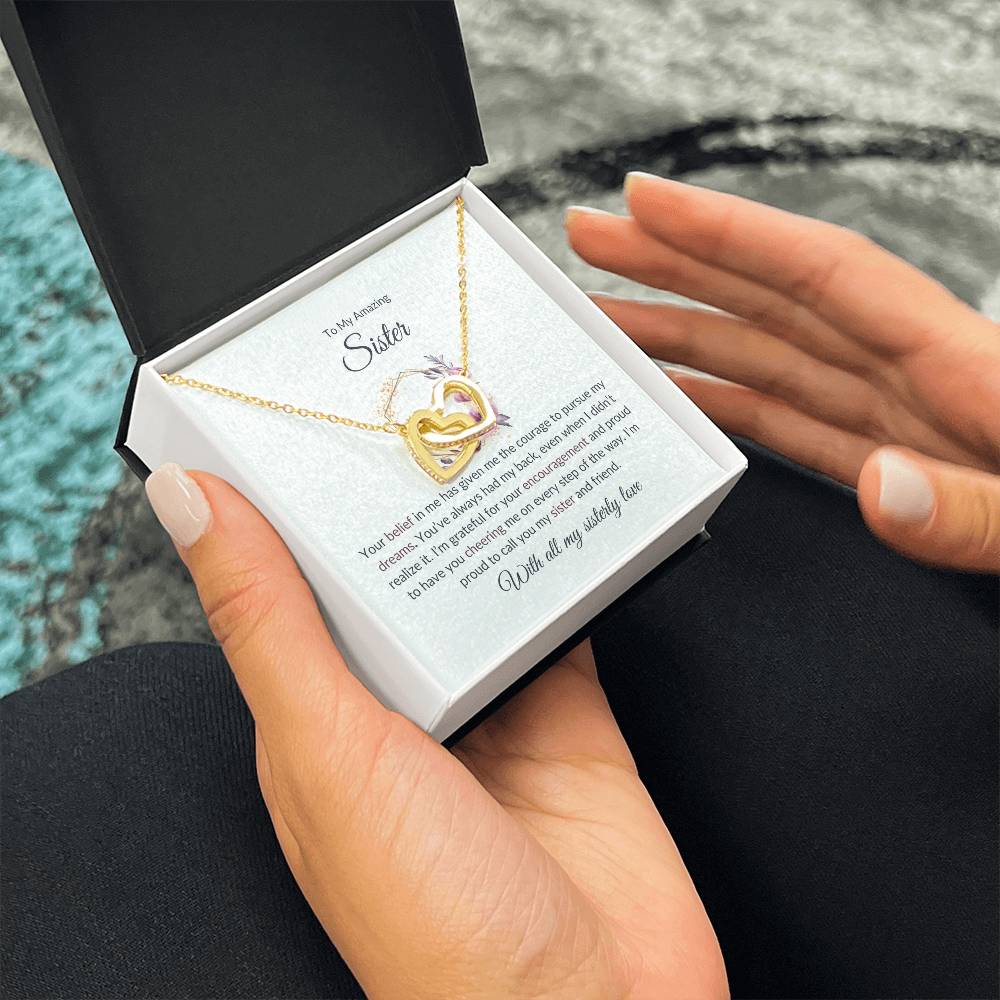To My Incredible Sister – Interlocking Hearts Necklace | A Beautiful Gift of Sisterhood