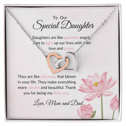 To My Special Daughter - Hearts Necklace | Symbol of Our Bond Gift For Daughter