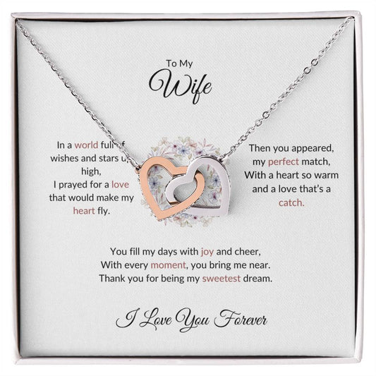 To My Wife, The Woman I Prayed For | Heart-Shaped Pendant Gift for Wife