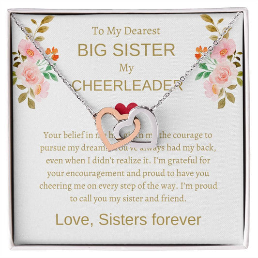 For My Beloved Big Sister – Interlocking Hearts Necklace Gift For Big Sister