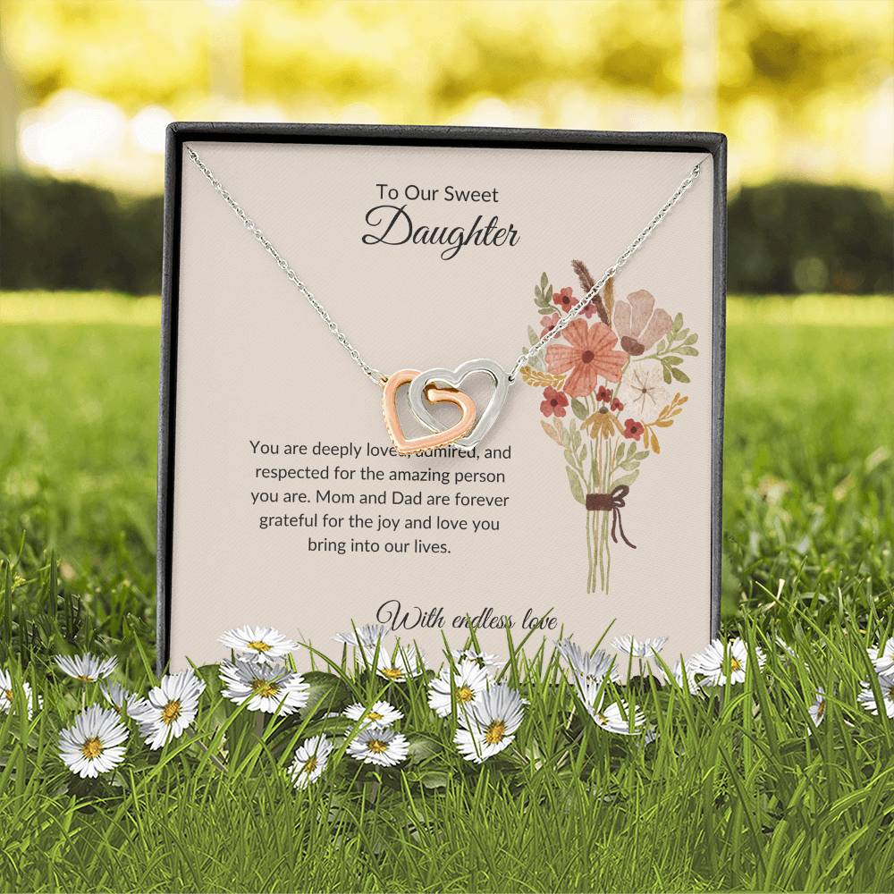 To My Sweet Daughter - Hearts Necklace | Cherished Love Gift For Daughter